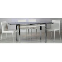 Mesa cozinha cristal c/ abas 7686236