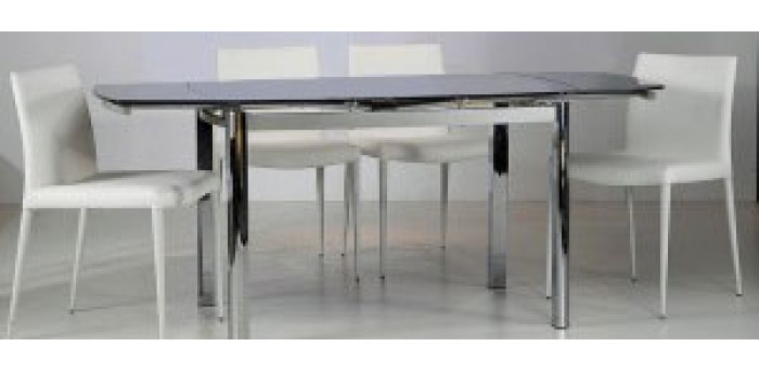 Mesa cozinha cristal c/ abas 7686236